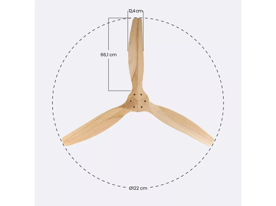 Ventilateur de plafond 3 pales 55W 6 vitesses Nebraska O91