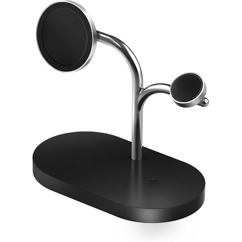 Chargeur pour téléphone mobile Samsung Pad induct magnet 15W trio +chargeur 45W Noir