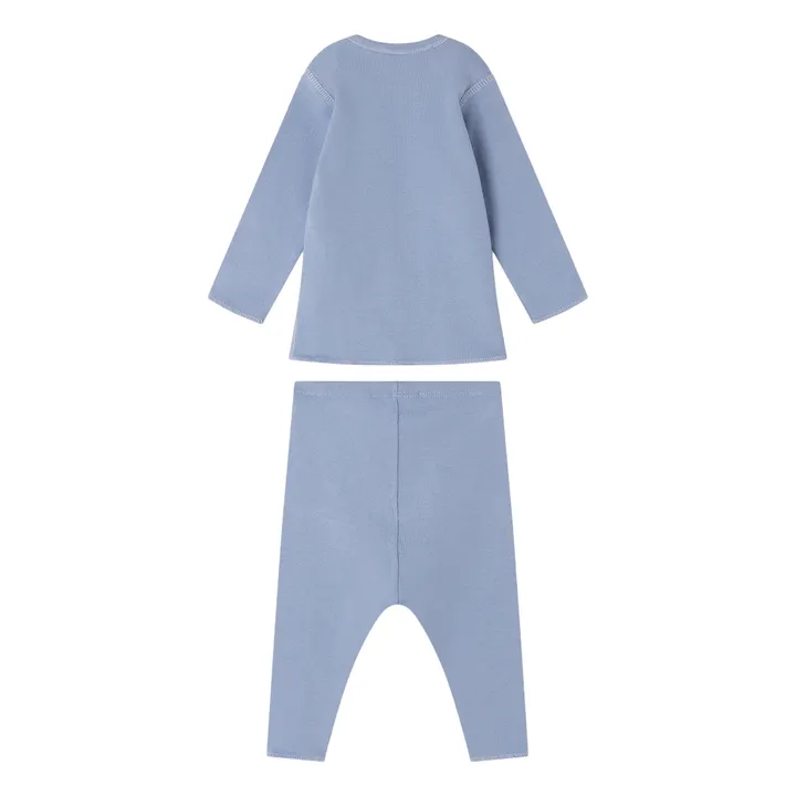 Bonpoint Ensemble Timi Côtelé | Bleu gris