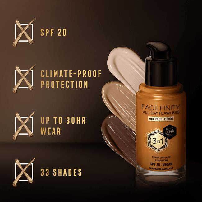 Max Factor Facefinity Foundation Warm Hazelnut/W98 30 ML