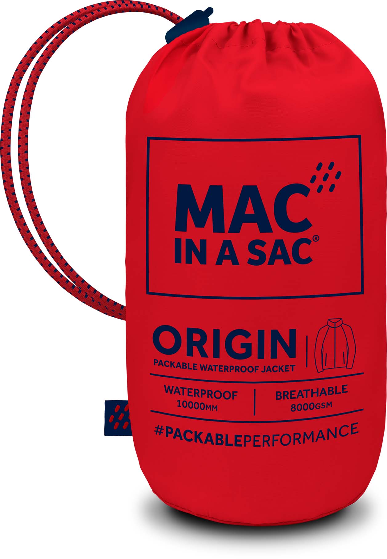 Mac in a Sac Red unisex regenjas