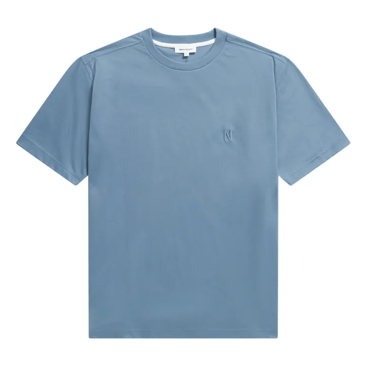 Norse Projects T-shirt Johannes N Logo Coton Bio | Bleu ciel