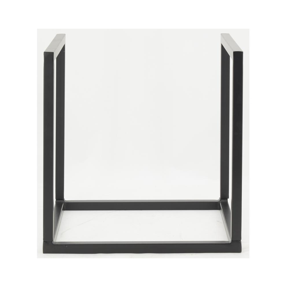 Porte-bûches en métal noir