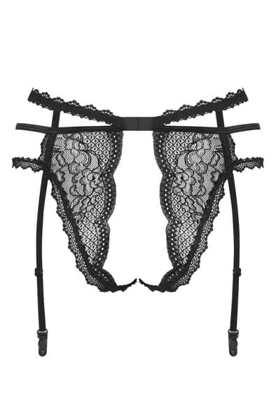 Obsessive Pearlove Garter Belt Black XL/XXL Strømpebåndsholdere