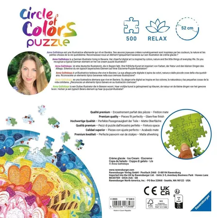 Ravensburger Puzzle - Circle of Colors Ice Cream, 500 Teile