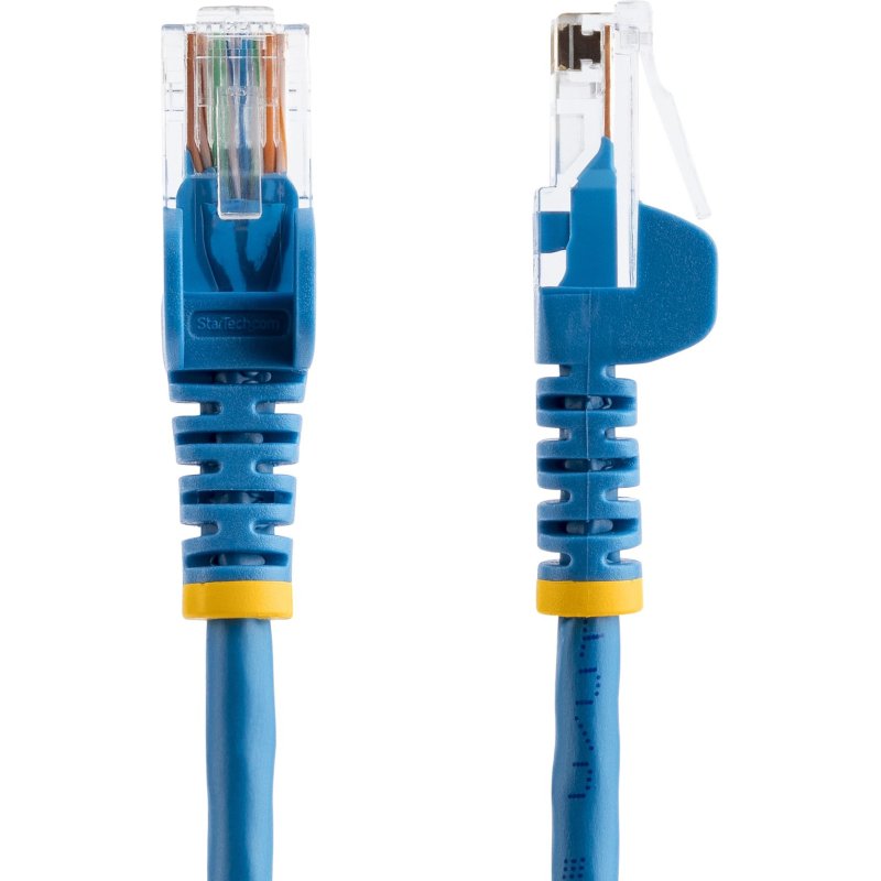StarTech.com Câble réseau Cat5e UTP sans crochet de 2m - Cordon Ethernet RJ45 anti-accroc - M/M - Bleu