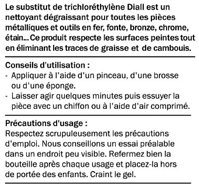 Substitut de trichloréthylène métaux Diall 1L
