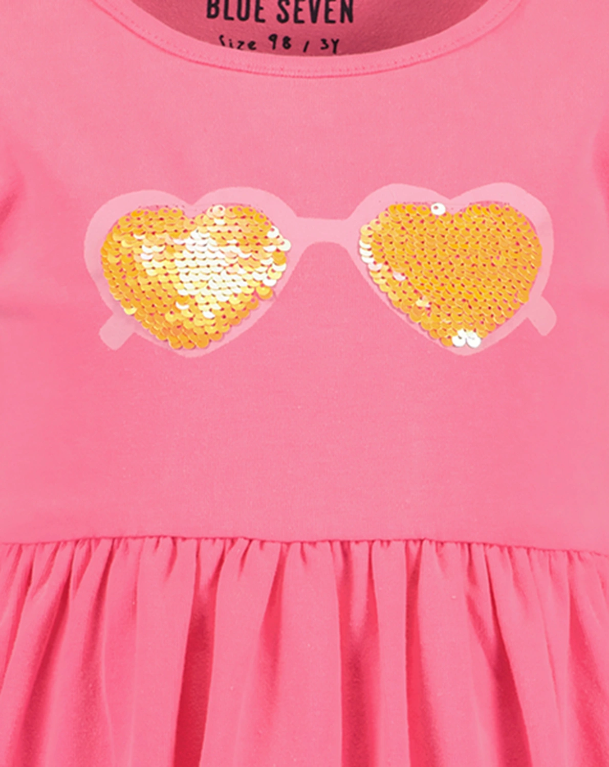 Kurzarm-Kleid SUNGLASSES mit Rüschenärmeln in pink