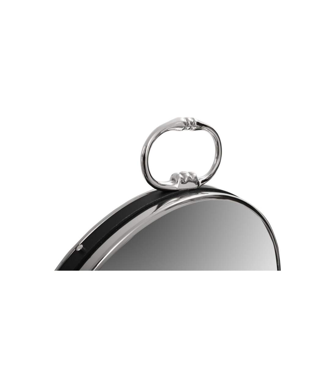 Paris Prix - Miroir Mural Design eleganca 62cm Argent & Noir
