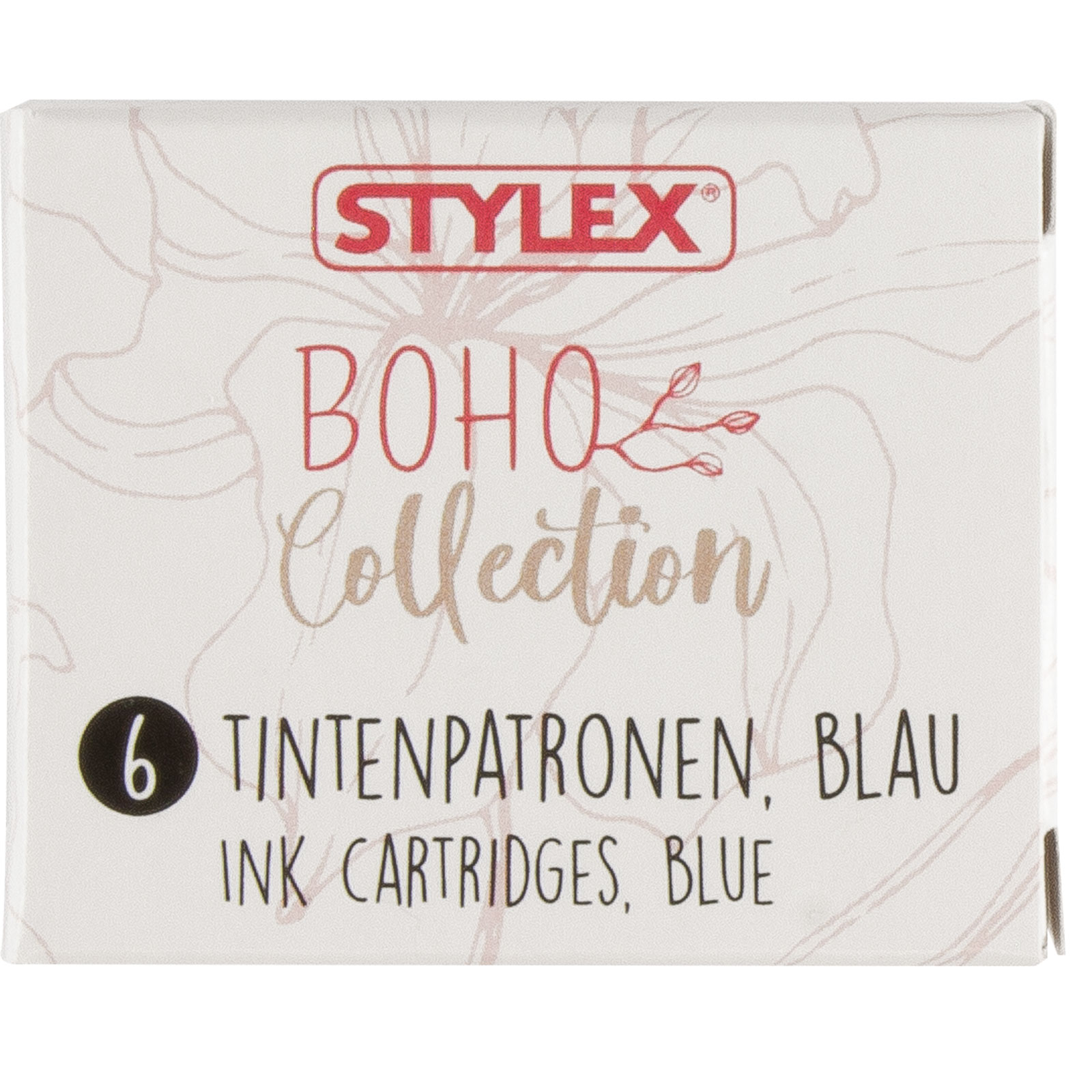 7-teiliges Tintenroller-Set - blau - mit Patronen