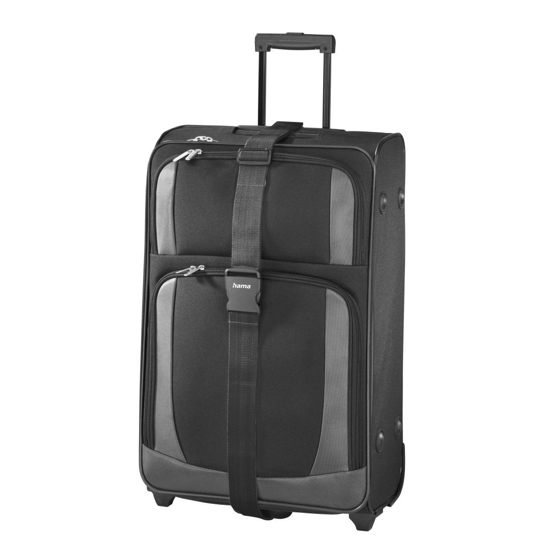 (5x200cm) Luggage Strap Verstellbarer Gepäckgurt mit Steckschnalle (00105301) - Schwarz