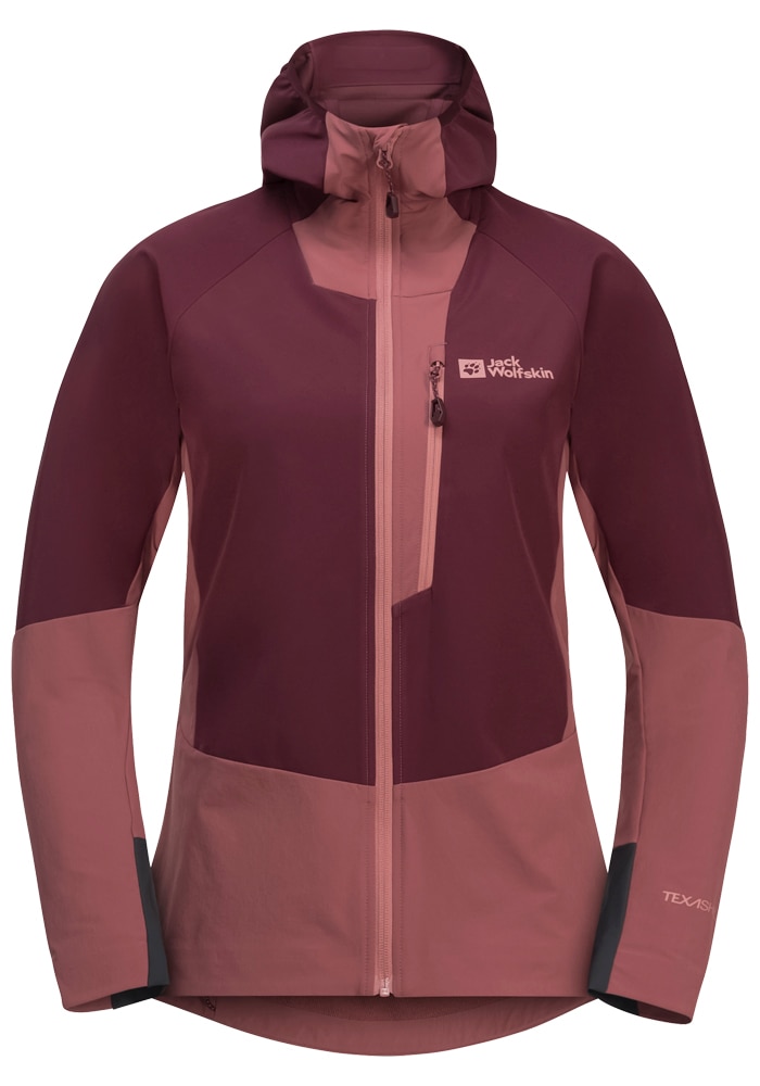 Jack Wolfskin Softshelljacke »ALPSPITZE HOODY W« mit Kapuze