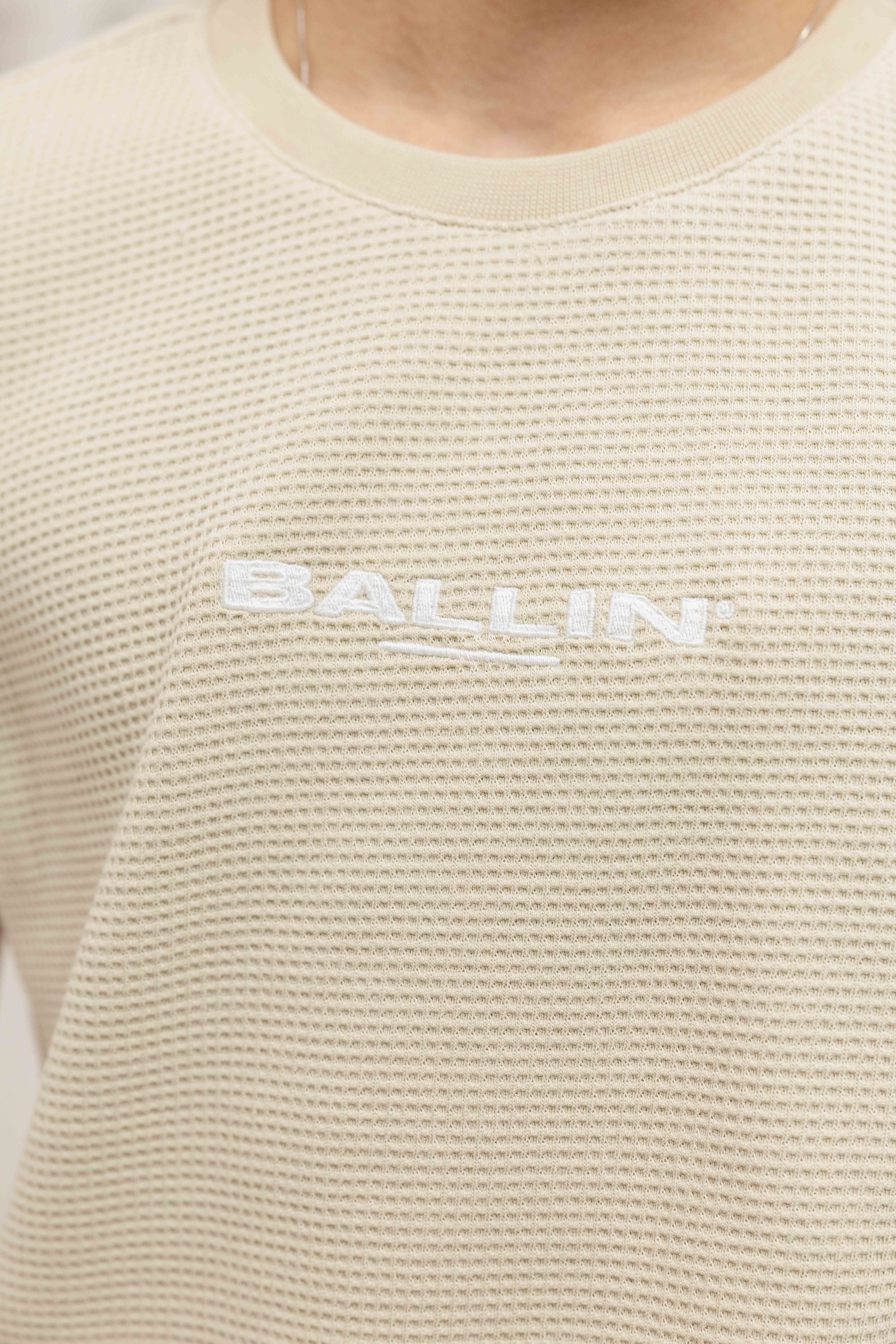 Ballin Amsterdam Waffle Embroidery Zomerset Kids Beige