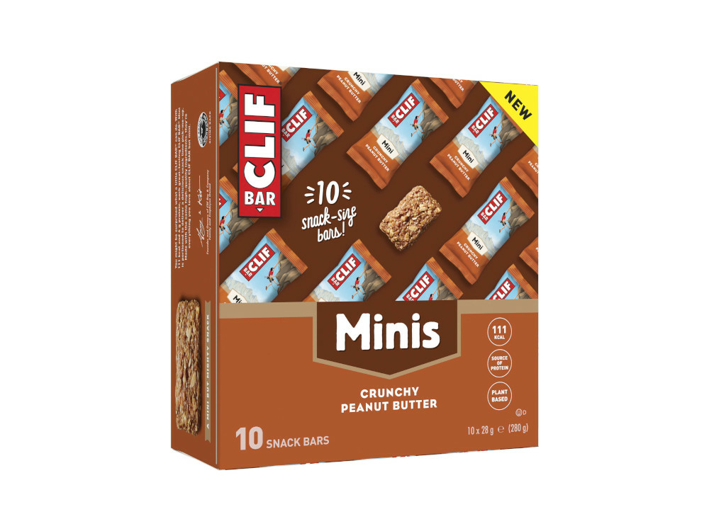 CLIF BAR Energieriegel Crunchy Peanut Butter Minis 28g | 10 Riegel Box MHD:4.2.25