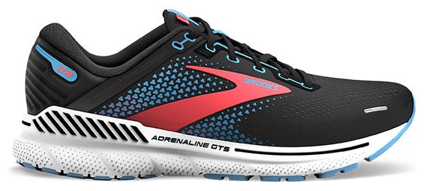 Chaussures de Running Brooks Femme Adrenaline GTS 22 Noir Bleu Rose