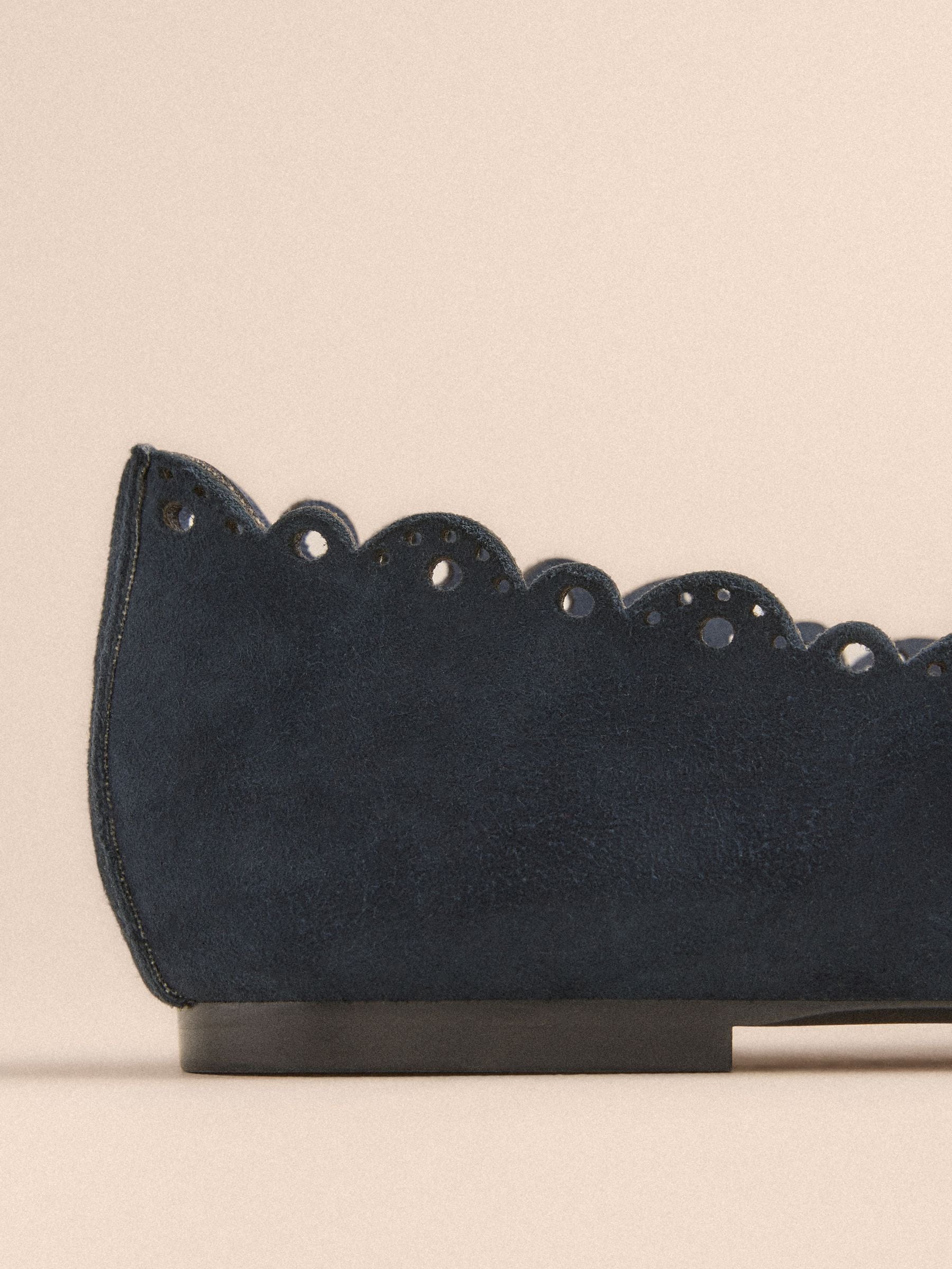 Marineblauw - Tabitha Simmons x Next Elfie Leather Scalloped Mary Jane Shoes