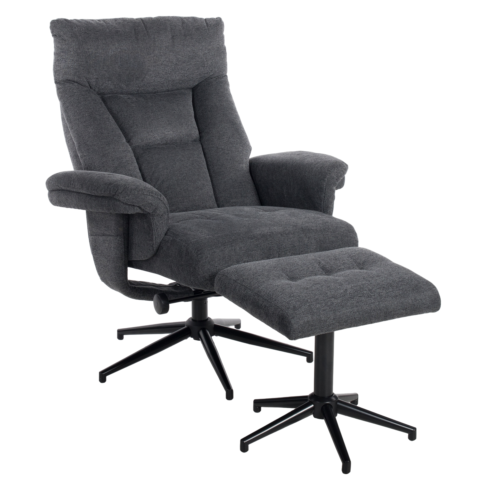Relaxsessel mit Hocker - anthrazit - Relaxfunktion