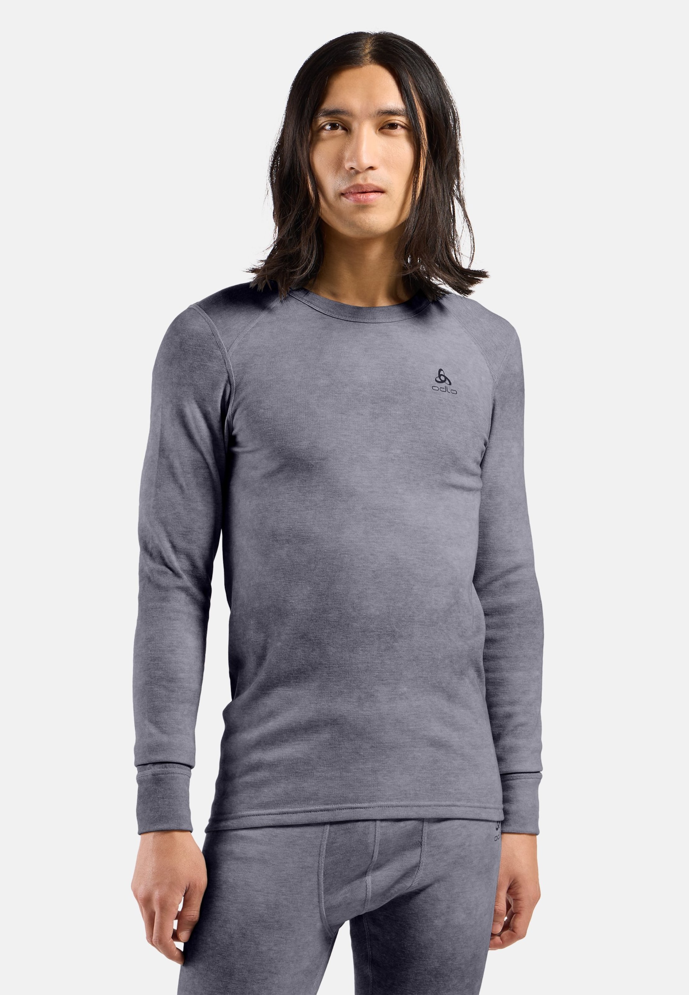 Odlo x POW Collective Voices Active Warm Base-Layer-Shirt mit Print in Skipper Blue