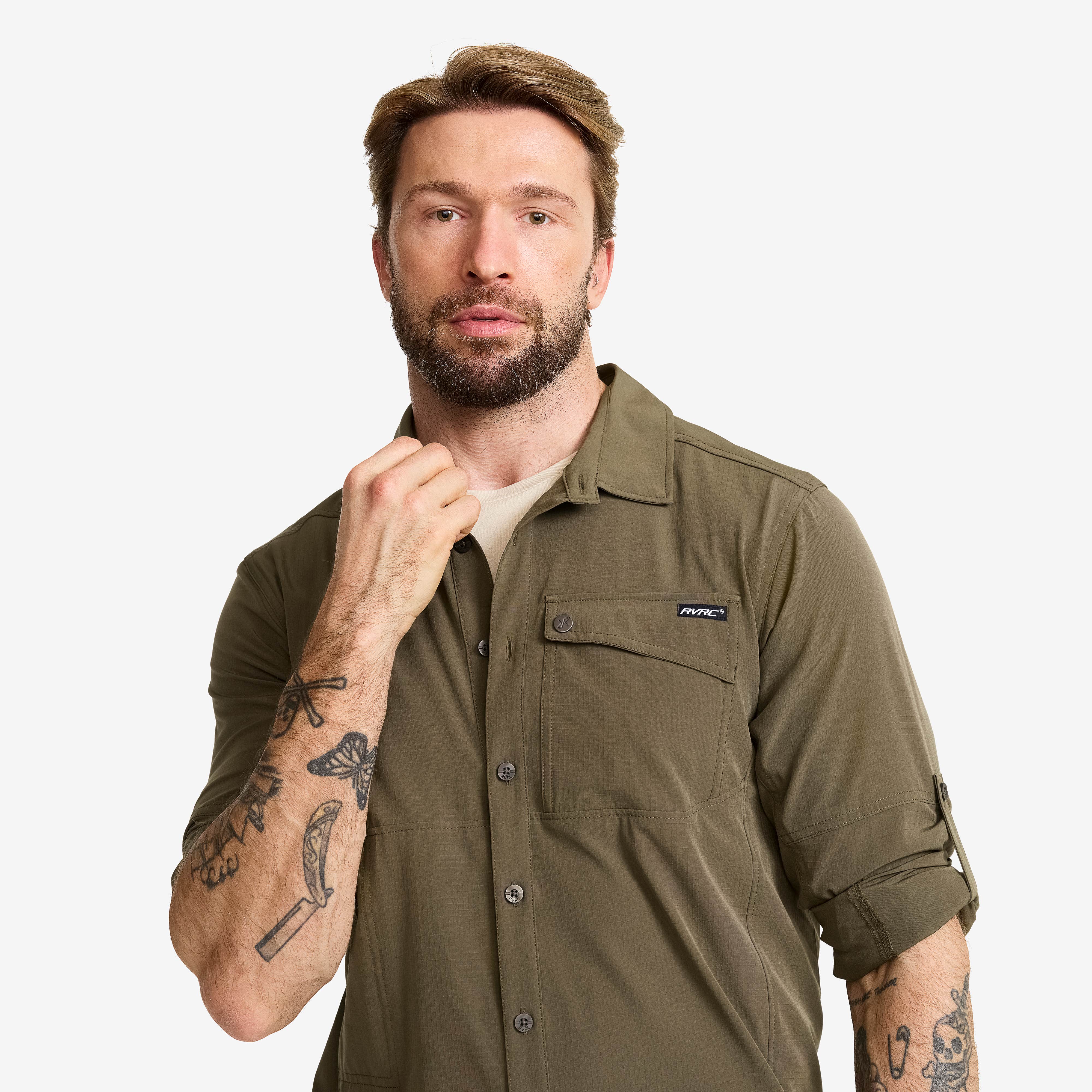 Gradient Pro UV Shirt Herre Light Moss Gray