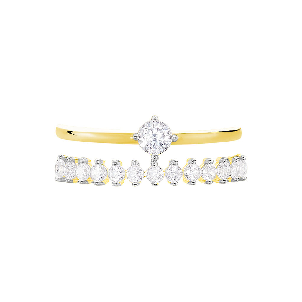 Bague Dolfina Or Jaune Oxyde De Zirconium
