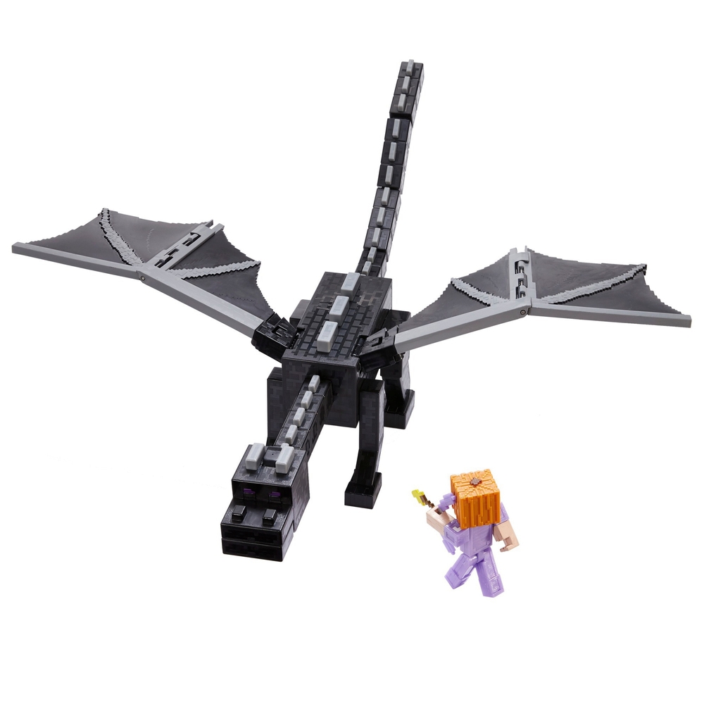 Minecraft Ultimate Enderdrache und Steve-Figur