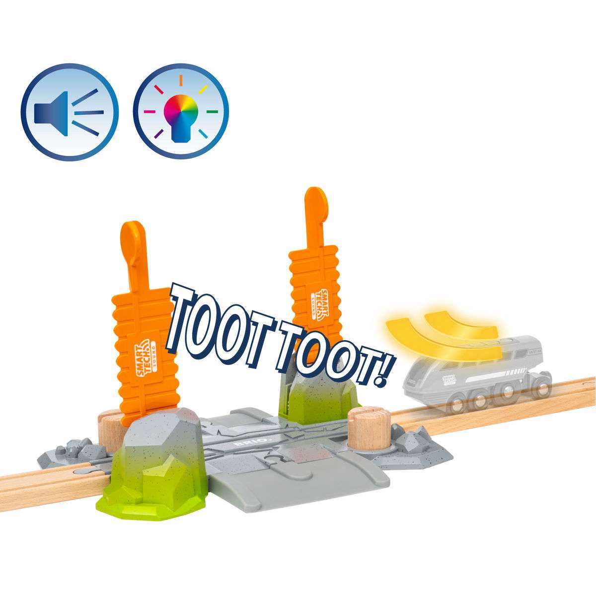 BRIO Spiel Smart Tech Sound Abenteuer-Bahnübergang
