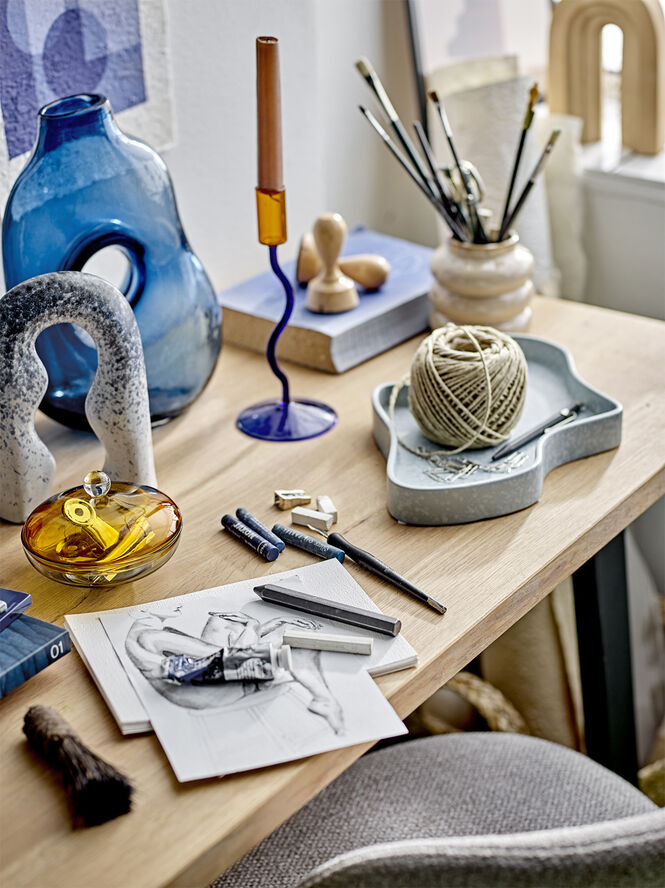 Bloomingville Harri Vase, Blå, Glas Blå