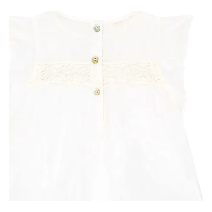 Zhoe & Tobiah T-Shirt Ajouré Volants | Blanc