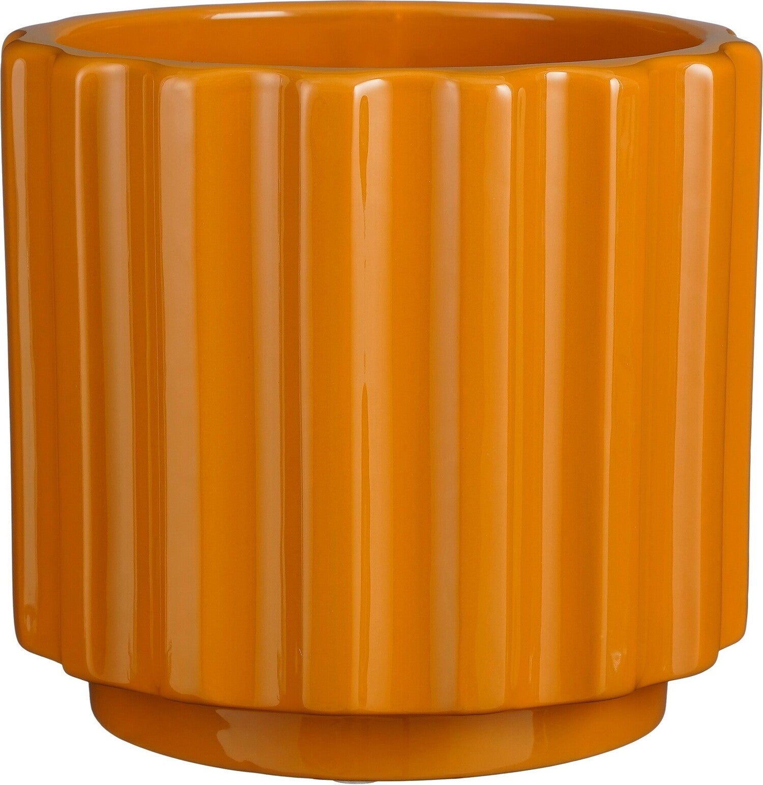 Mica Decorations bloempot Gama oranje D 22,5 H 20,5 cm