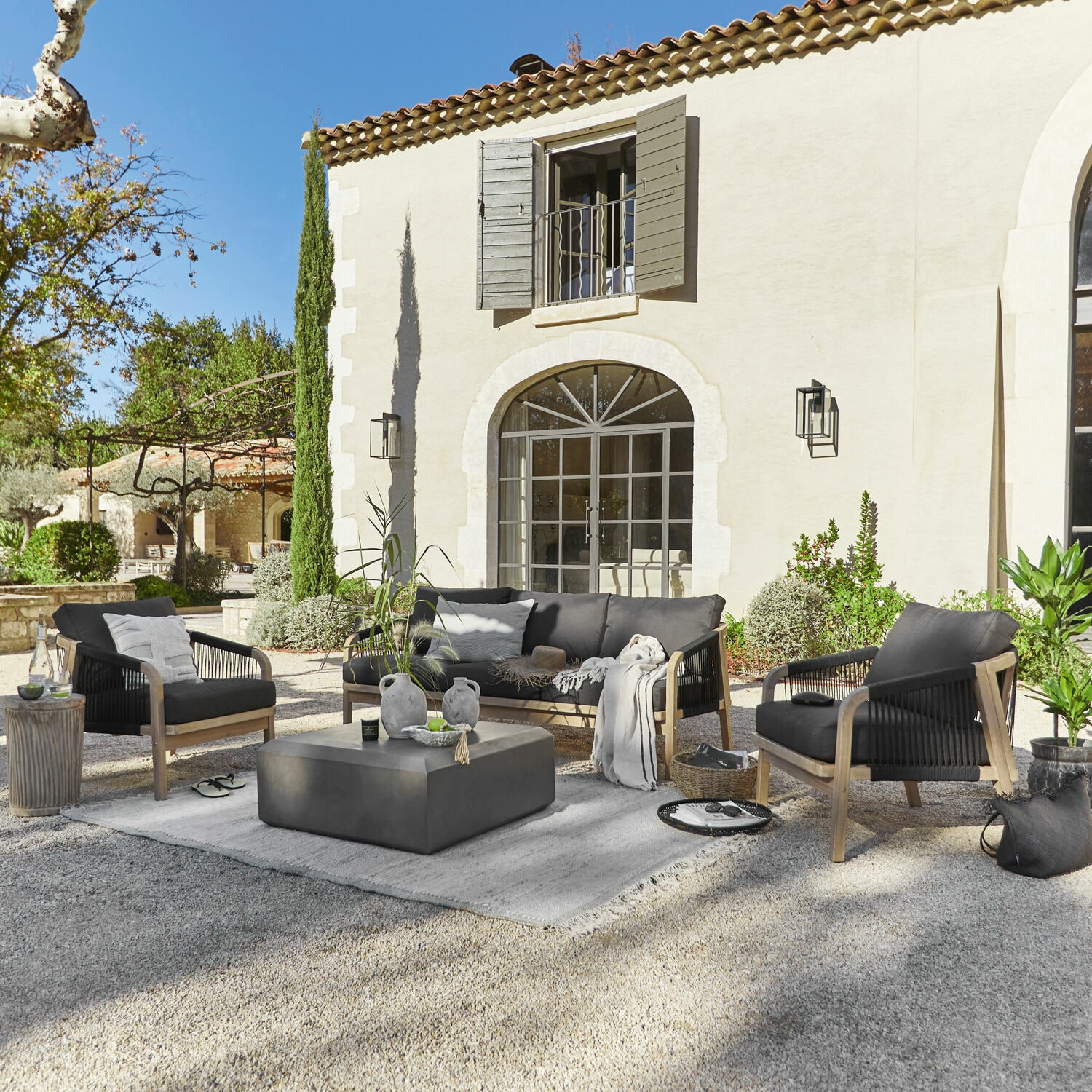 Sofa FSC®-100% Shreveport braun/anthrazit