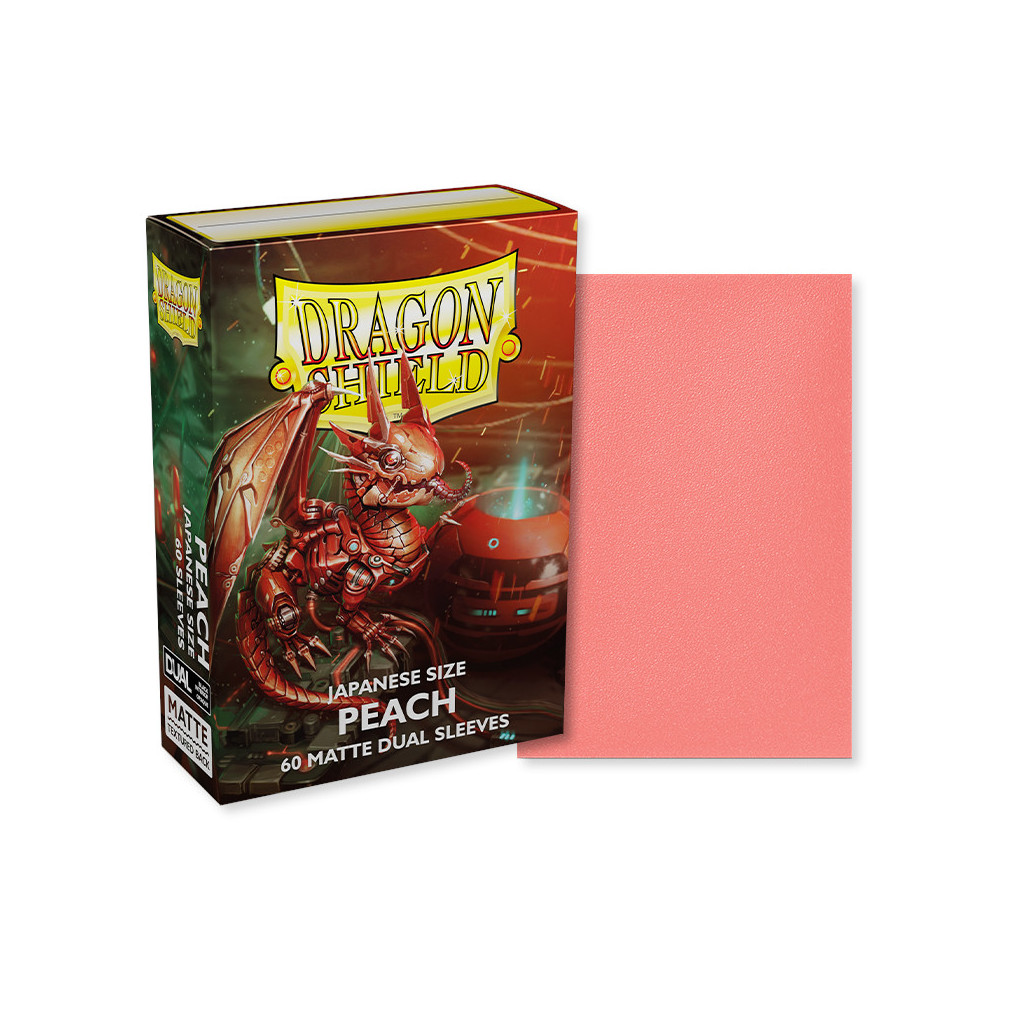 Dragon Shield - 60 Japanese Sleeves Dual Matte - Peach