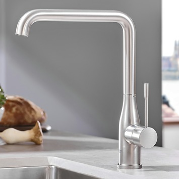 GROHE keukenkraan Essence L-size met hendel Supersteel