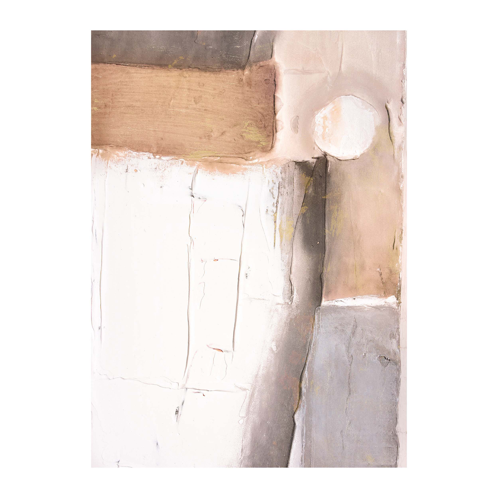 Gerahmtes Bild PAINTED - braun-beige - 30x40 cm