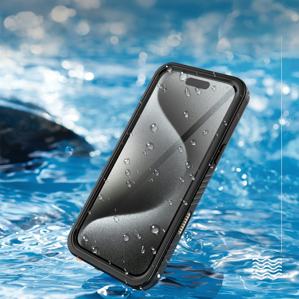 iPhone 16 Pro Wasserfeste Outdoor Schutz Hülle (IP68) - Schwarz