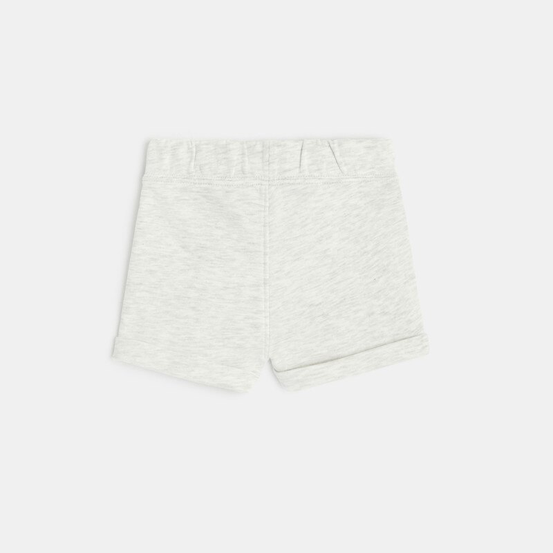 Short molleton blanc bébé garçon Blanc