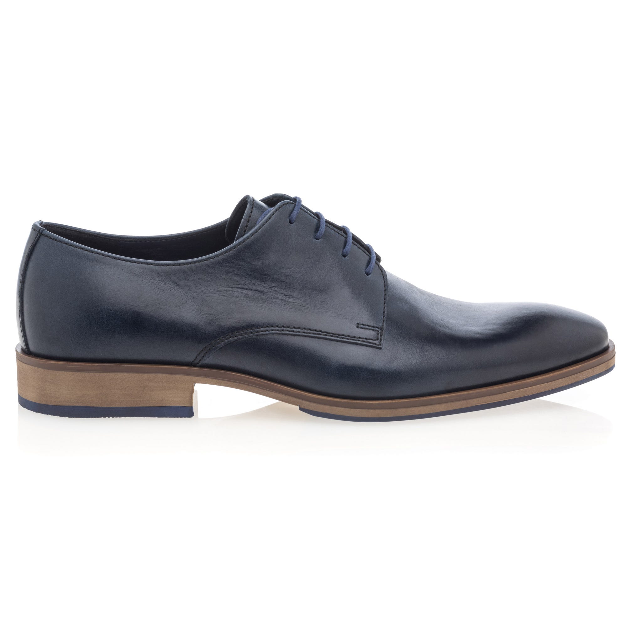 Derbies Homme en cuir bleu