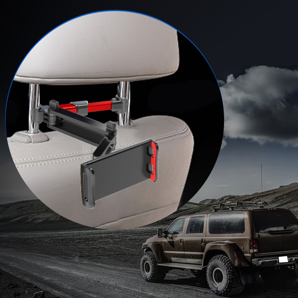 Universal Auto KFZ Rücksitz Kopfstützen Halterung für Smartphones / Tablets 12-19cm - Schwarz