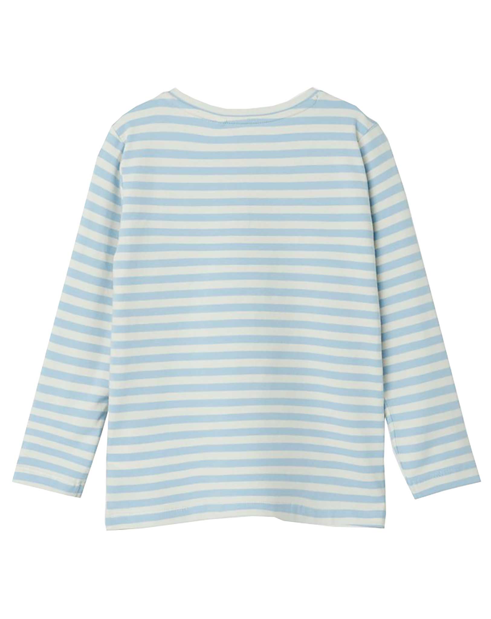 Langarmshirt NMMTARANNO CROC & STRIPES in chambray blue