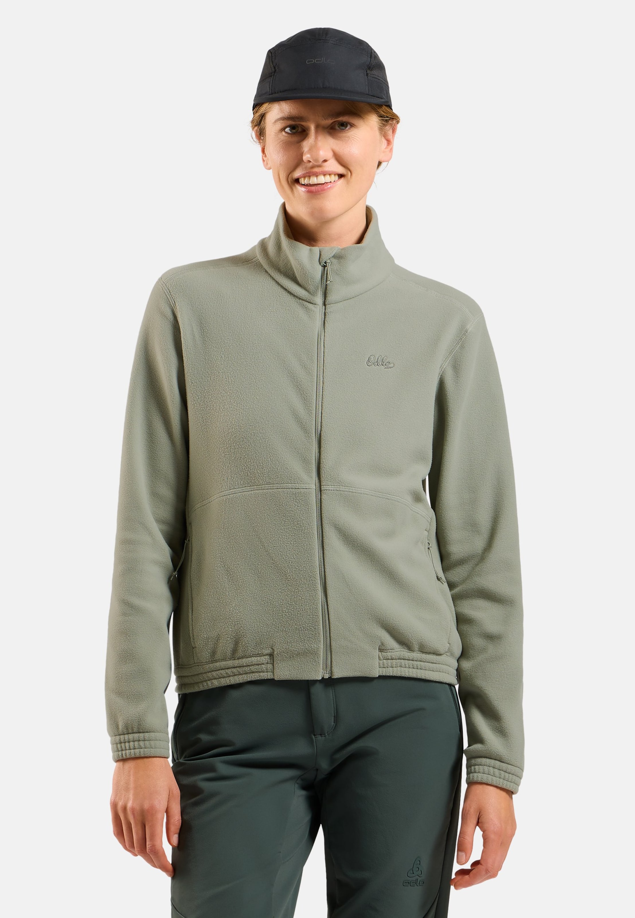 Klassische Essentials Multisport Fleecejacke mit Reissverschluss in shadow