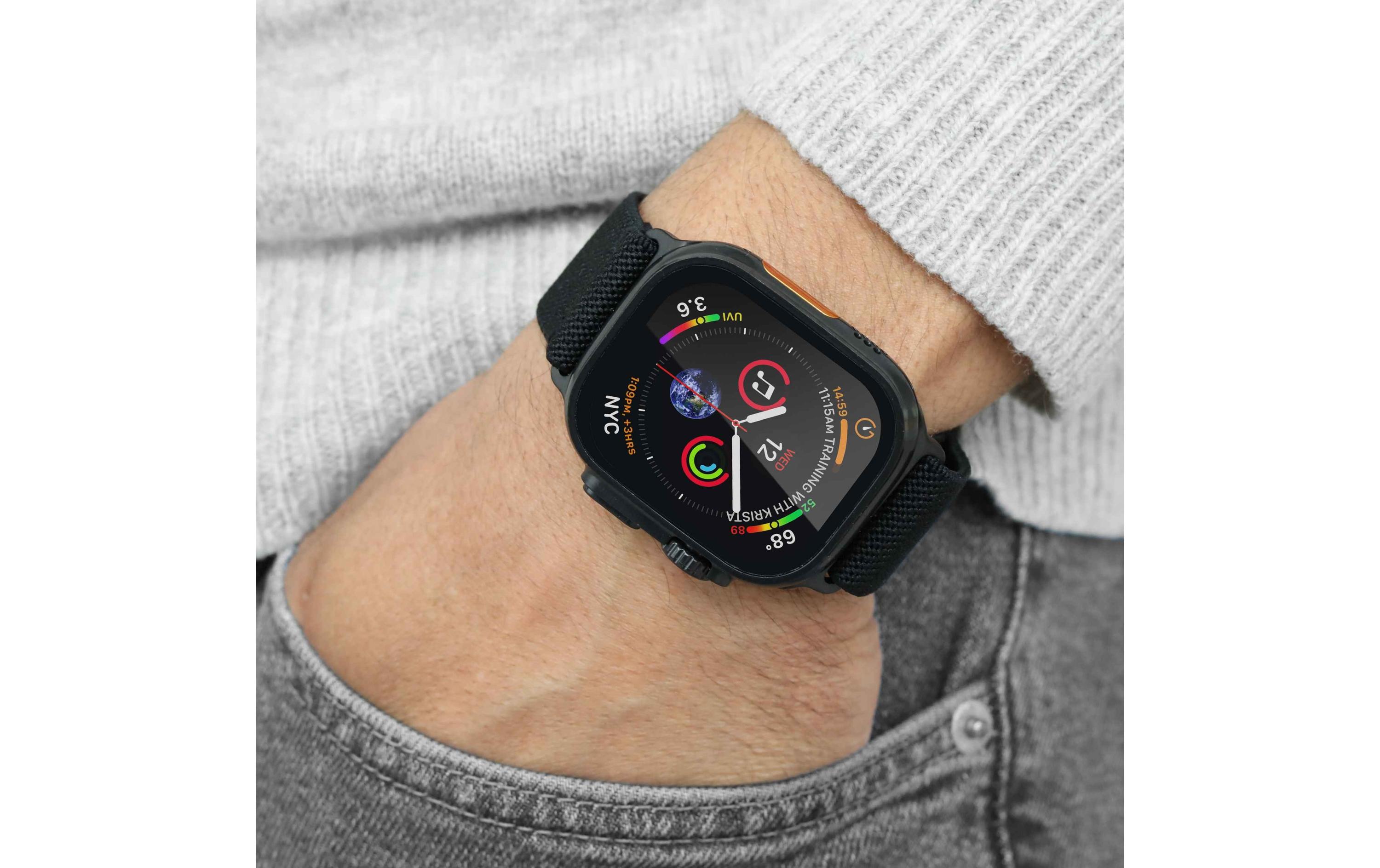 Armband Classic Nylon Loop Apple Watch 44/45/46/49 mm BlackArmband für Apple Watch 44/45/46/49 mm