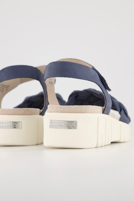 Caprice Leder-Sandalen, Plateausohle, Weite H