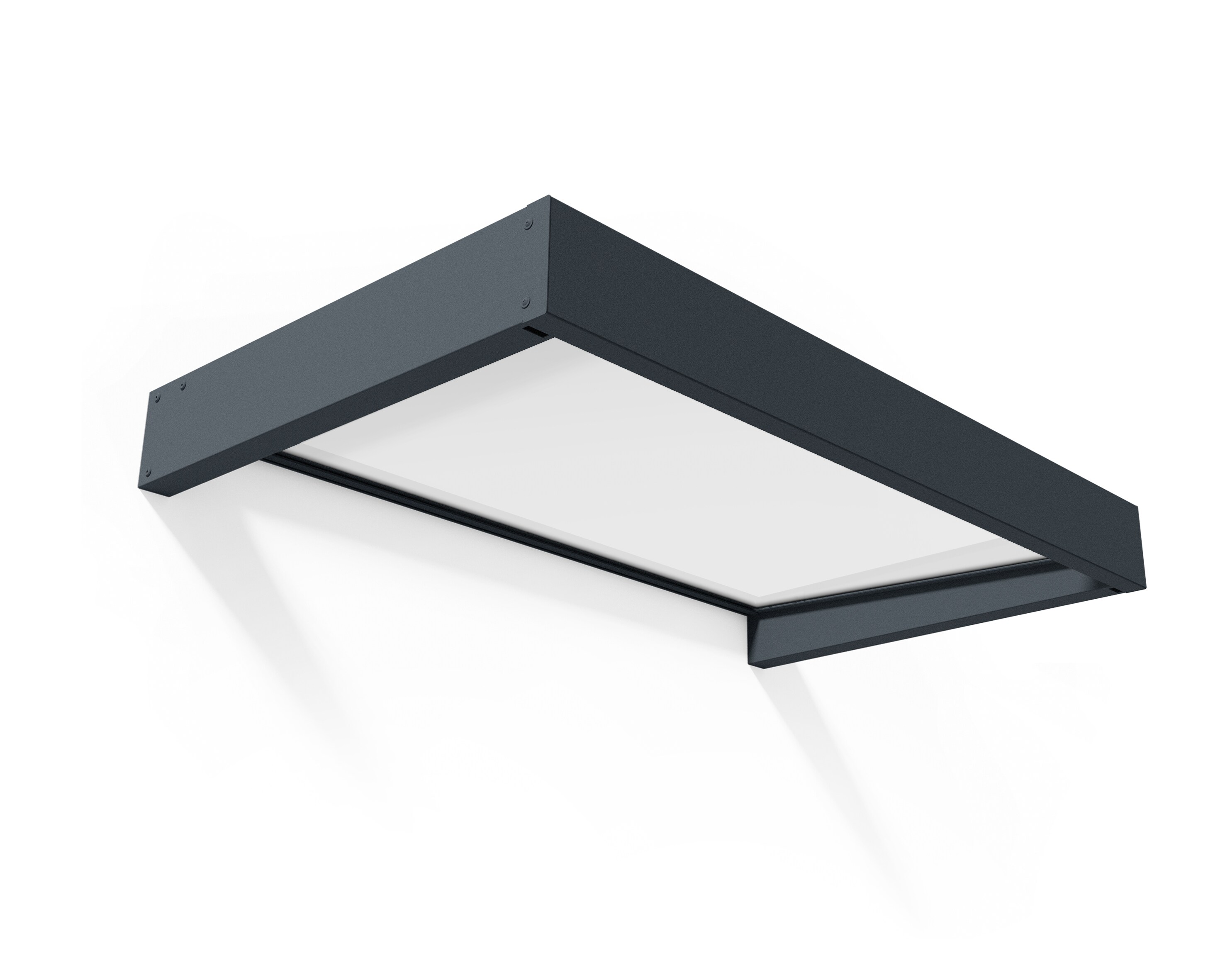 Canopia Sophia Vordach, anthrazit, weiß satiniert 160x95x17 in cm (LxBxH)