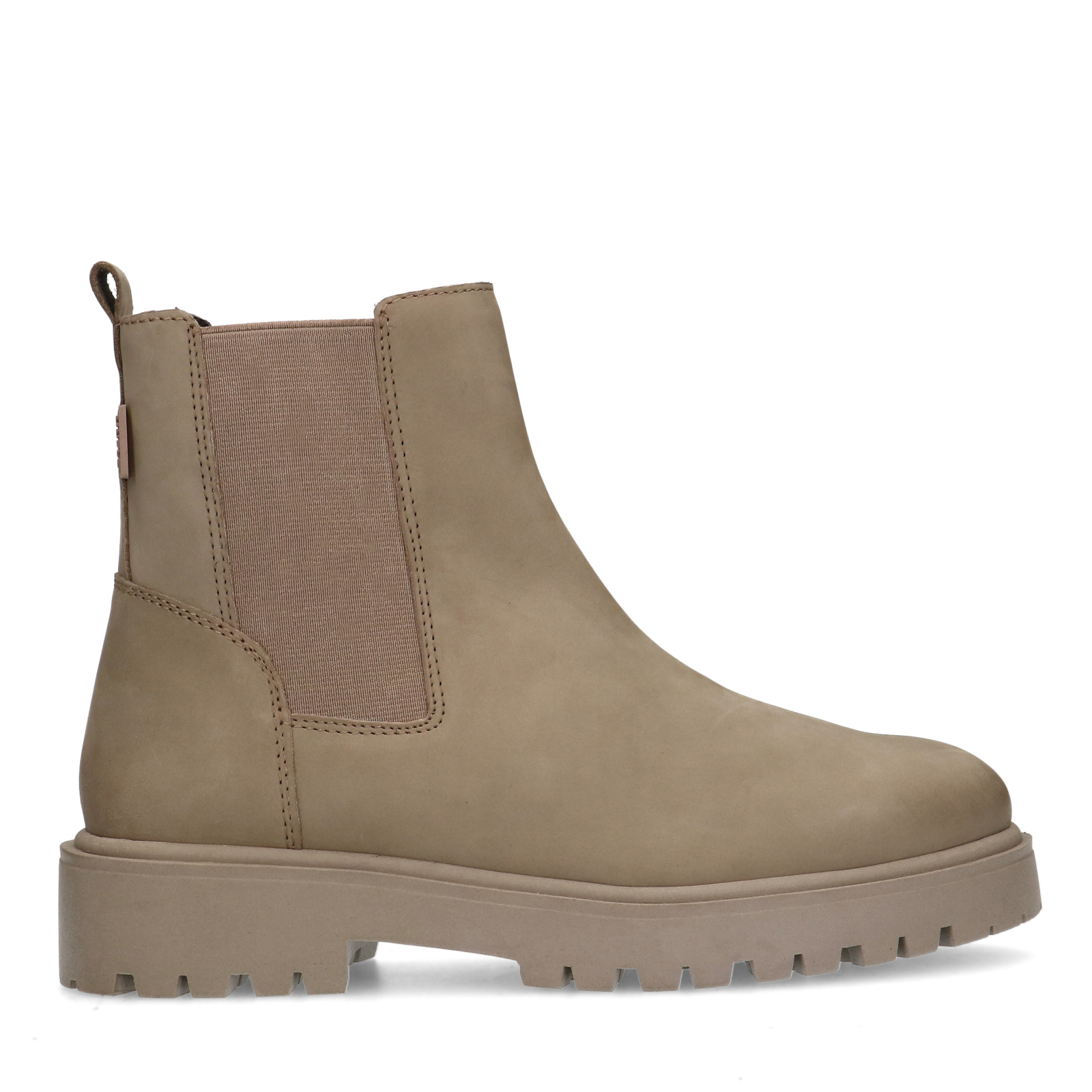 Taupe leren chelsea boots