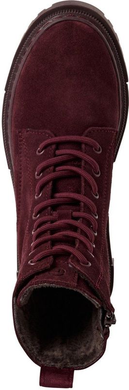 Tamaris - M25276 - Leren Enkellaarsjes - Merlot - Dameslaarzen