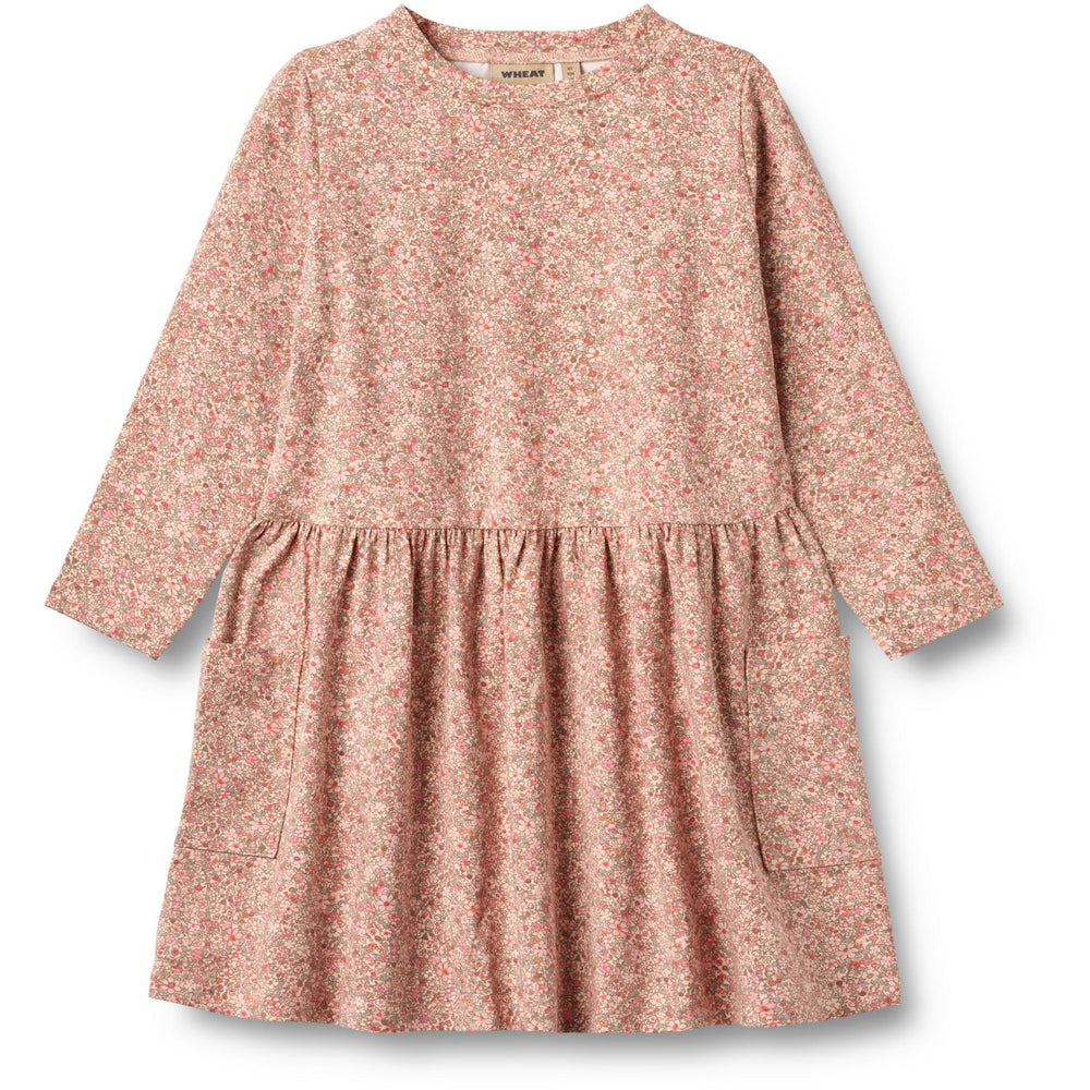 Køb Wheat Rose Dust Flower Meadow Jersey Kjole L/S Bessie