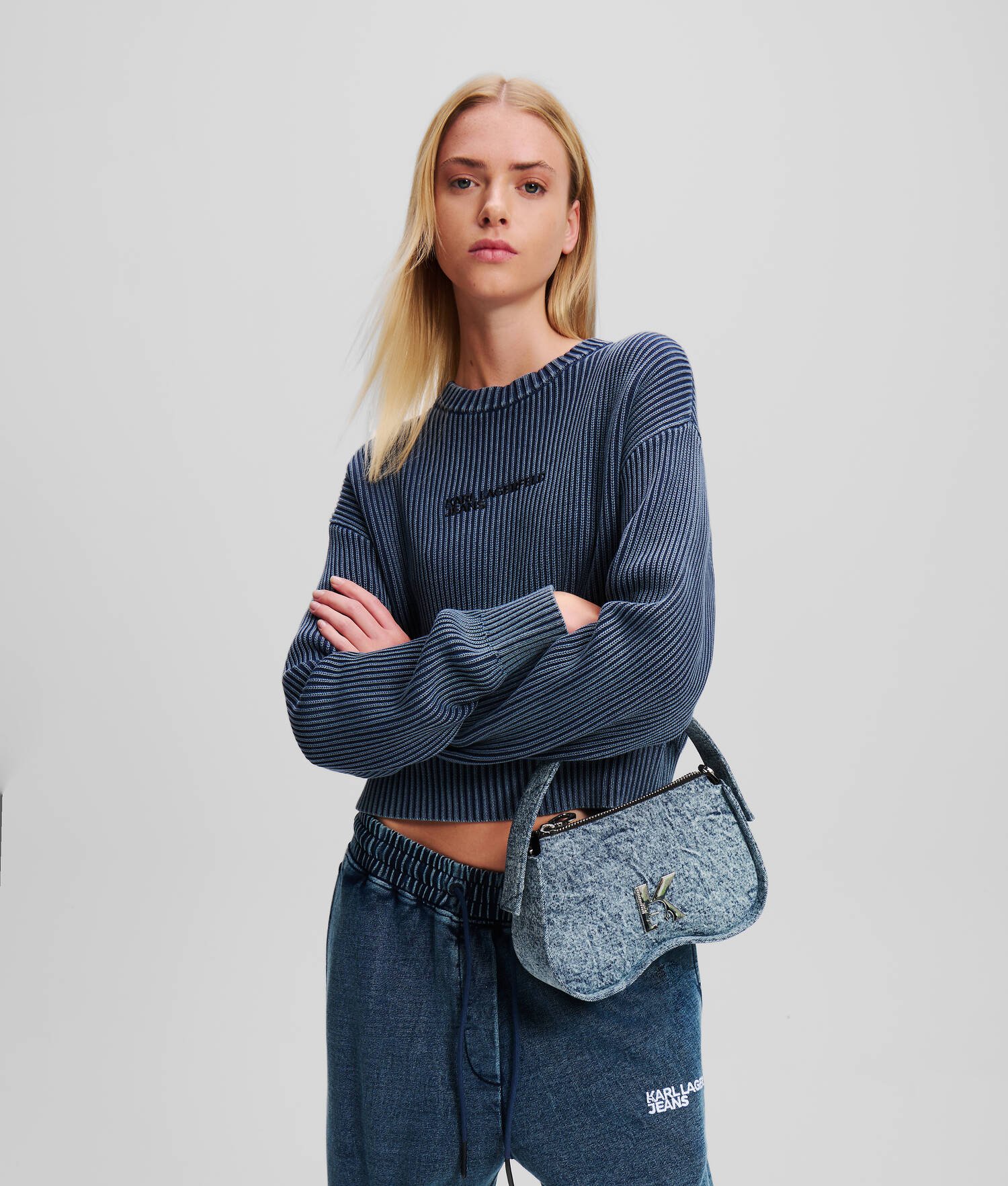 SAC PORTÉ ÉPAULE LUNETTES DE SOLEIL EN DENIM KLJ