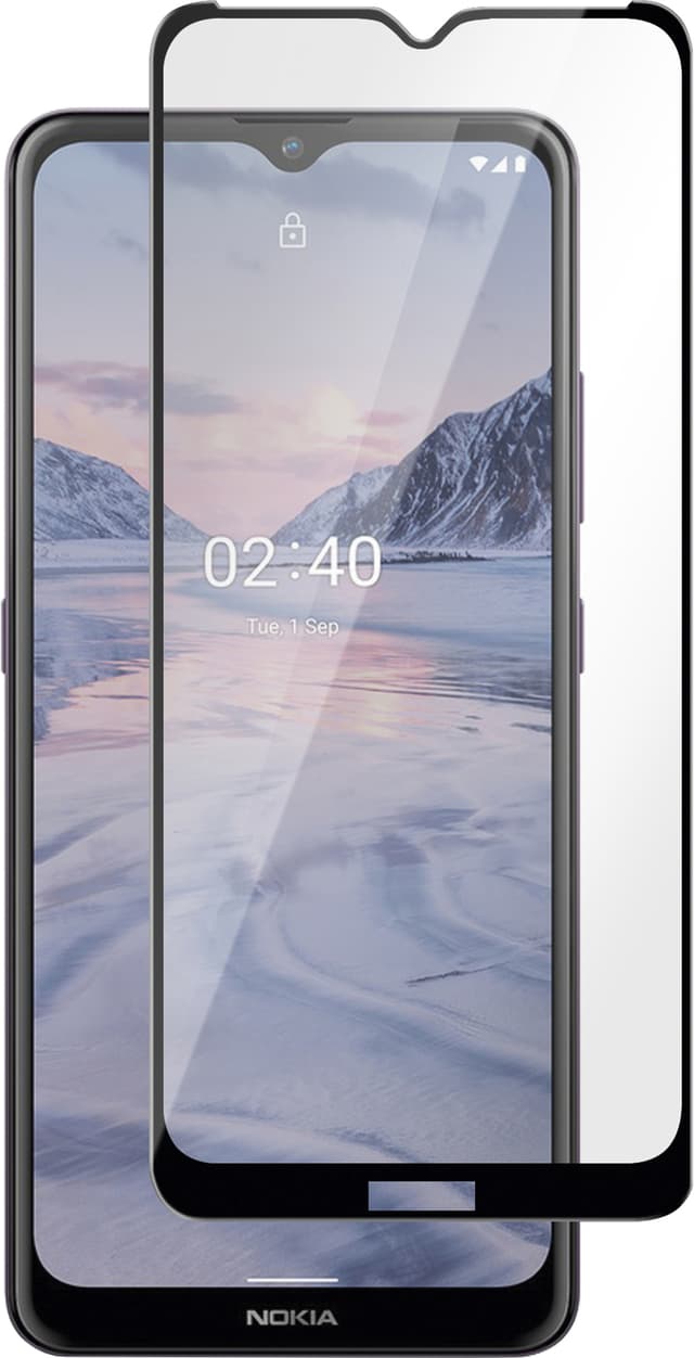 Panzer Full-Fit Nokia 2.4 skærmbeskytter (sort)