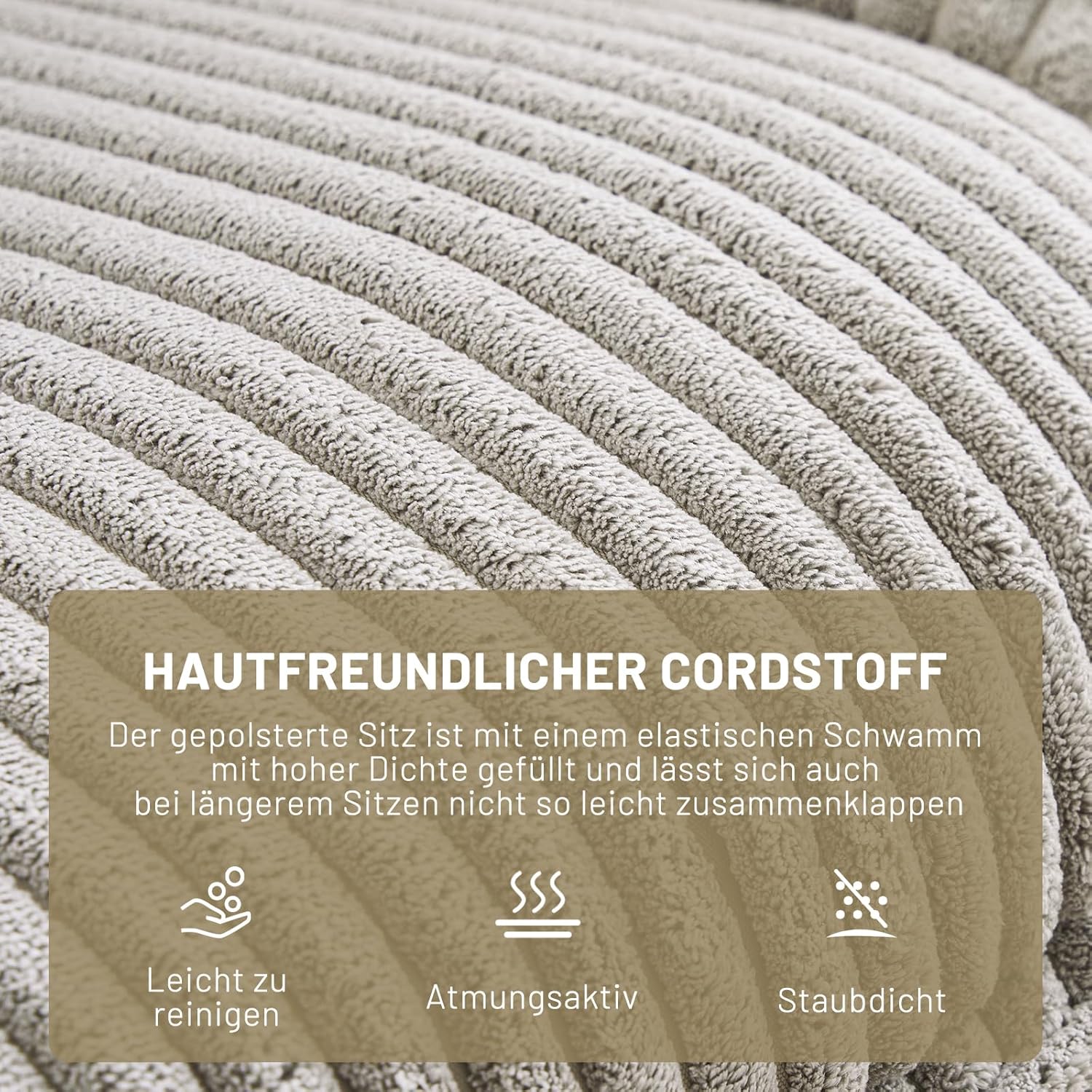 Loungesessel Sessel Wohnzimmer 360°Drehbar, Ohrensessel Armlehnstuhl Polsterstuhl mit dickem Abnehmbares Wurfkissen, Relaxsessel Lesesessel für Wohnzimmer Schlafzimmer Büro, Grau