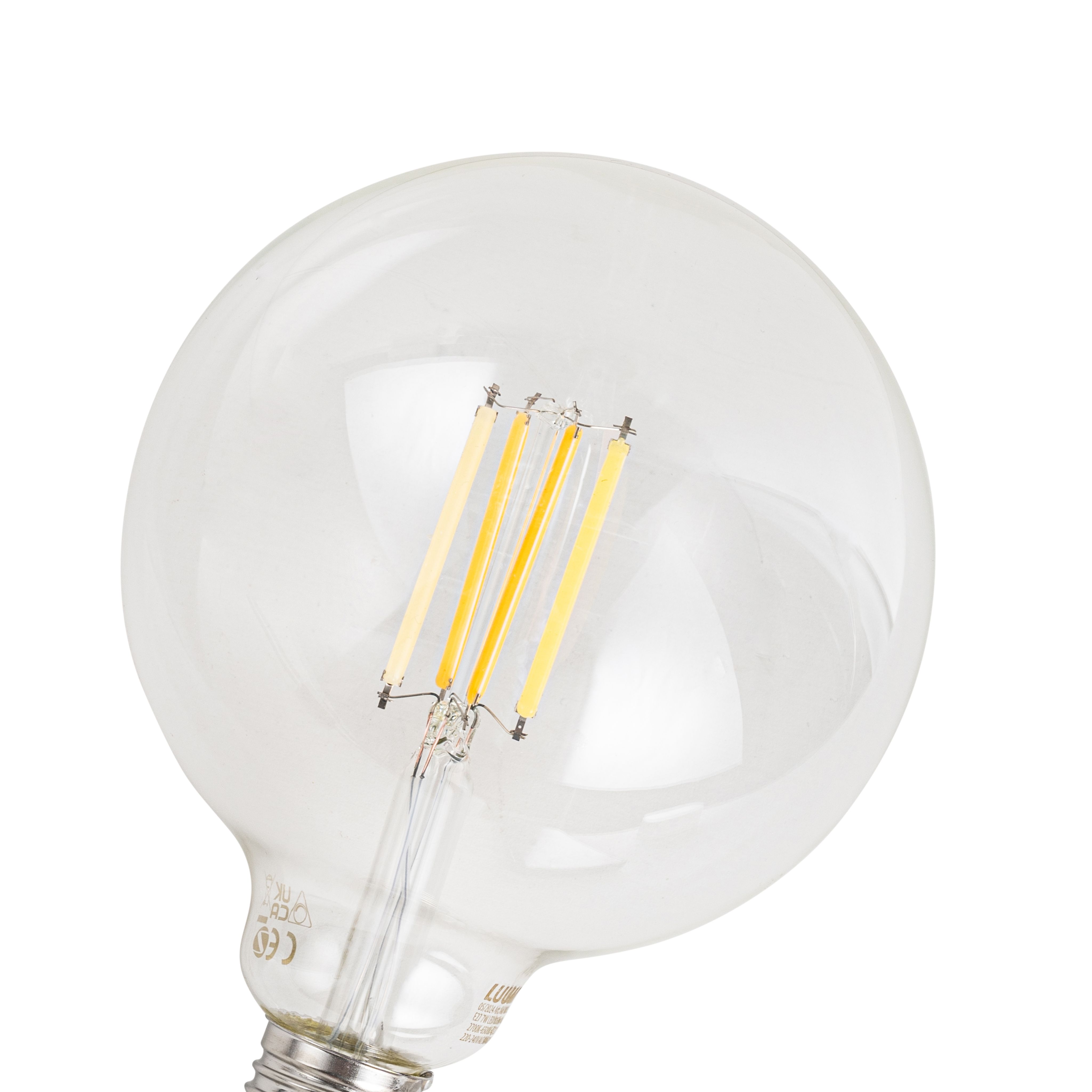 E27 dimbare LED lamp G125 helder 7W 806 lm 2700-6500K