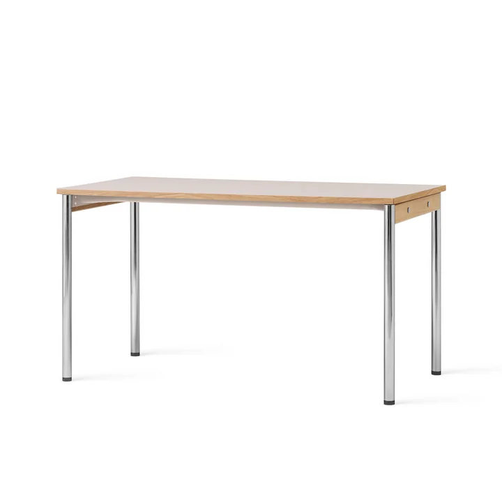 Audo - Co Schreibtisch, 140 x 70 cm, Chrom / cremé